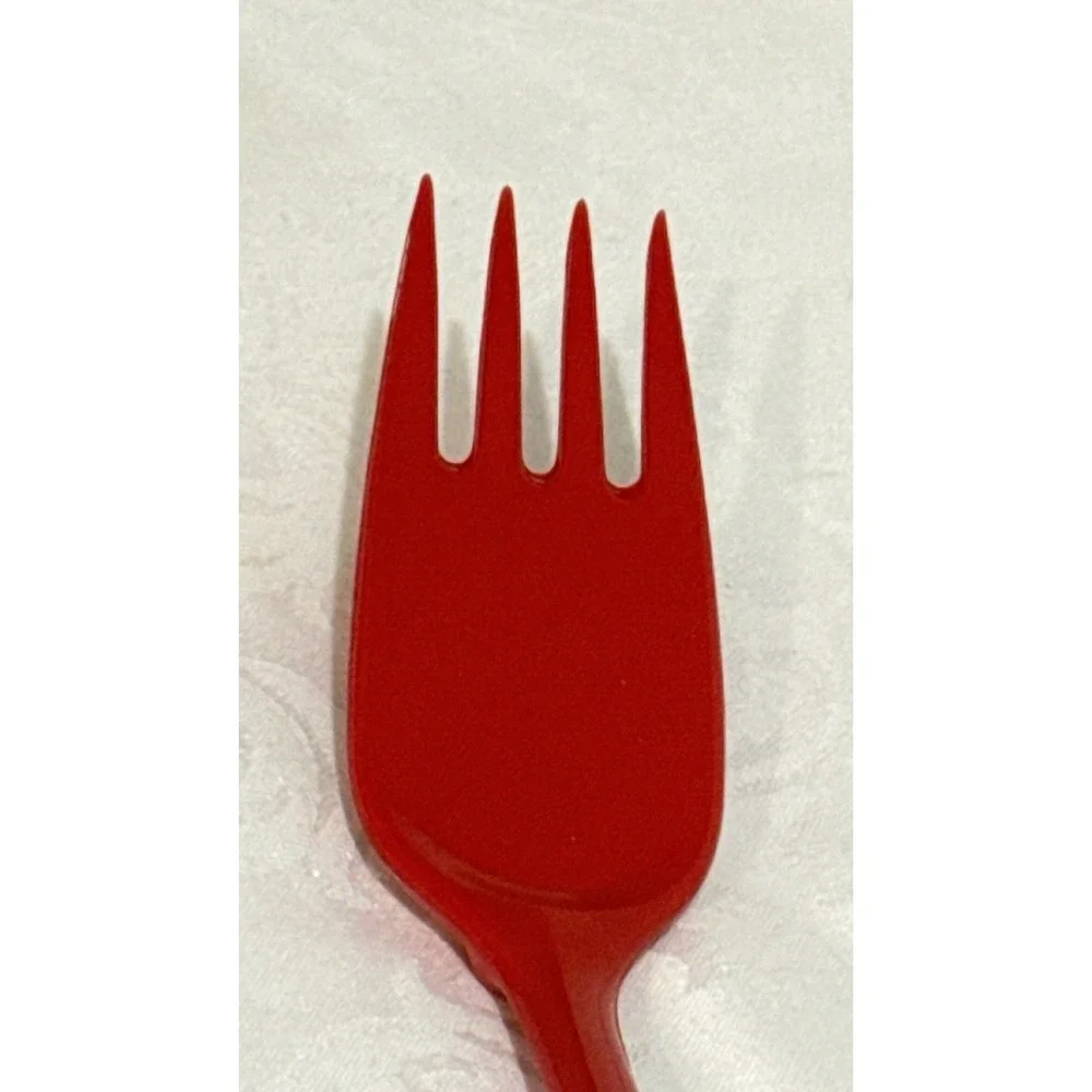 Hutzler Danish Modern‎ Design Melamine Rosti Orange Angled Serving Fork 2530